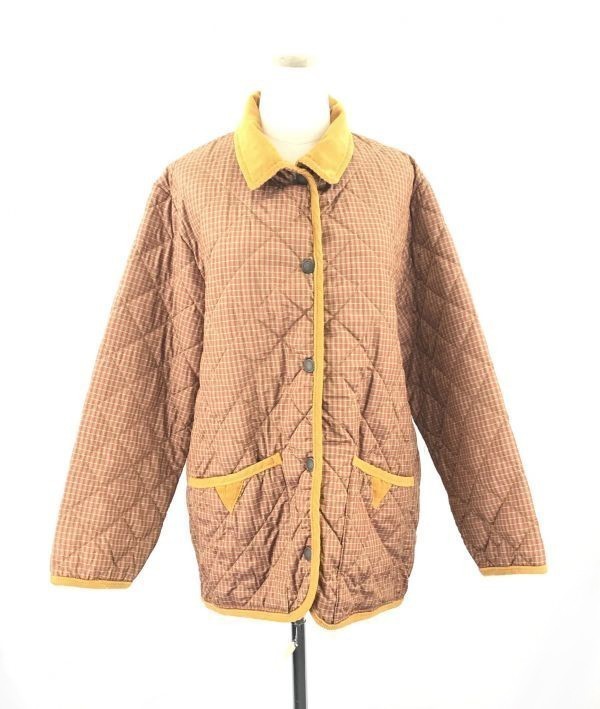 イングランド製★ジョンパートリッジ★チェック柄/キルティングジャケット【Women's size-XS/橙×赤】JOHN PARTRIDGE◆BC394L|Coats, Jackets & Vests