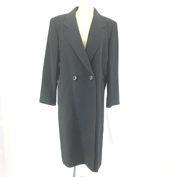 ANNA★カシミヤ100％/チェスターコート【9/Women's size-M/黒】ダブルブレスト◆BC287W|Coats, Jackets & Vests|Women's Clothes