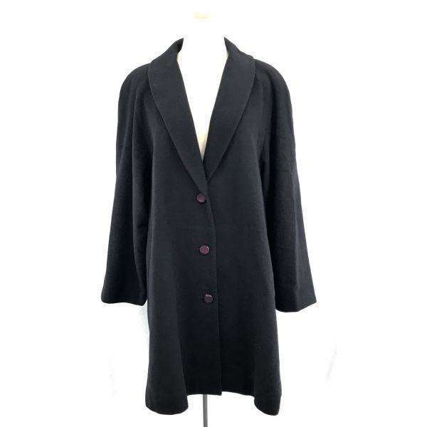日本製★DESII MODE★イタリア製カシミヤ100％/チェスターロングコート【9号/Women's size-M/黒】シンプル/フォーマル◆BA975L|Coats, Jackets & Vest