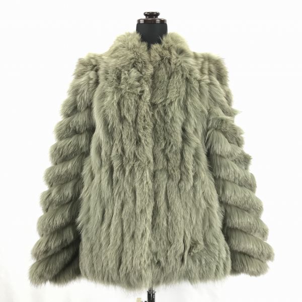 三越/パロディ/palody★最高級フォックス/ファーコート【サイズ9/Women's size-M/カーキ】毛皮/両サイドポケット/◆BC321W|Coats, Jackets & Vests|Wo