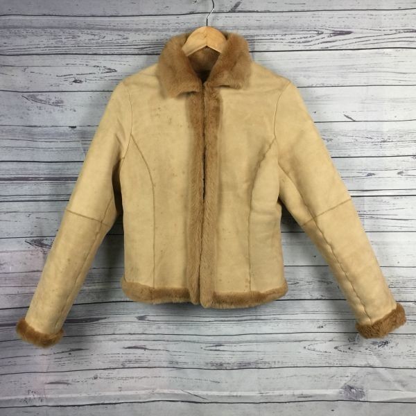 BOSCH★ムートンジャケット【M/茶×ベージュ】レディース/ボッシュ◆BA65-A|Coats, Jackets & Vests|Women's Clothes