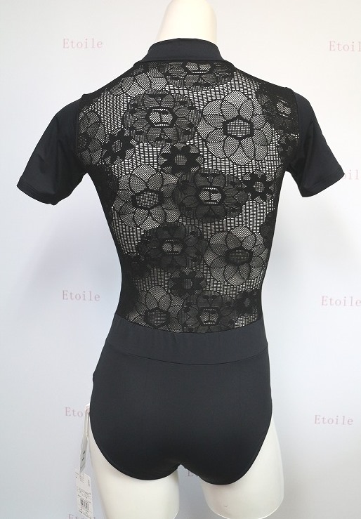 repetto 　ロゼットレースハイネックレオタード　D0682