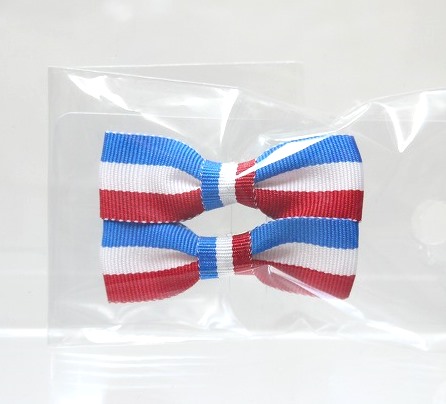 パリの炎♪トリコロールリボンクリップ