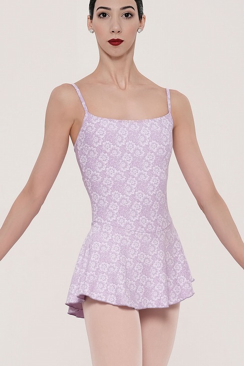 【メーカーお取り寄せ】WEARMOI フローラルプリントスカート付きレオタード　CAMELIA