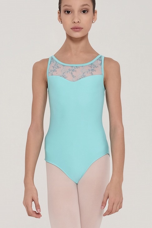 Kids WEARMOI 　刺繍チュールダブルストラップレオタード　BELMINE