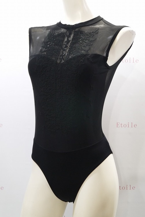 【Ballet Rosa】 刺繍メッシュハイネックレオタード　HARPER