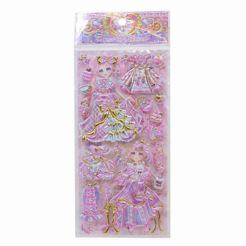 ドレスアッププリンセスシール　ピンクスイートプリンセス