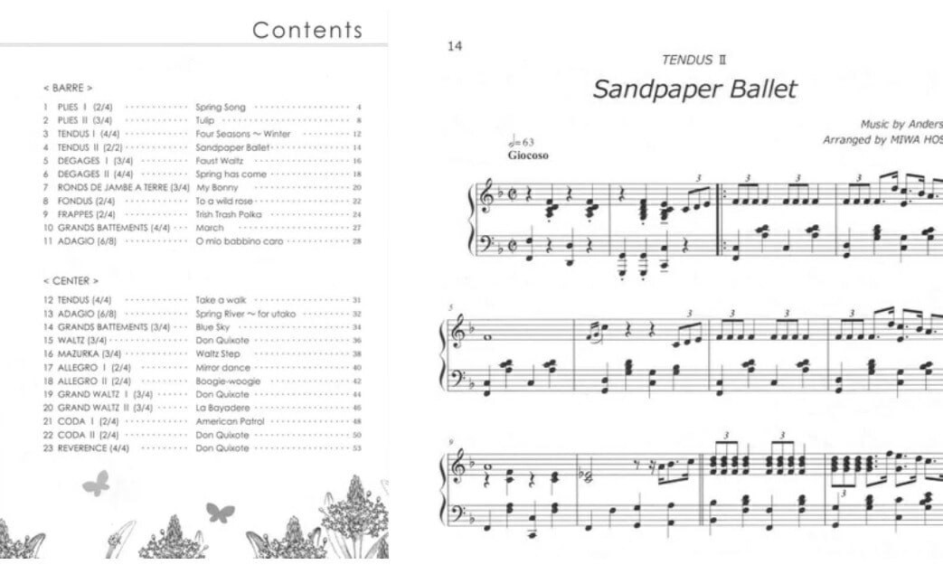 星美和ピアノ楽譜「MUSICFORBALLETCLASSVOL.2」