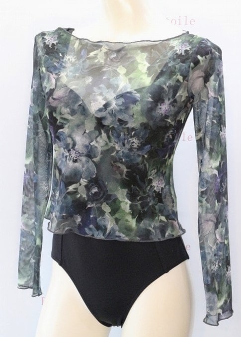 Ballet Rosaプリントメッシュトップス IMOGEN