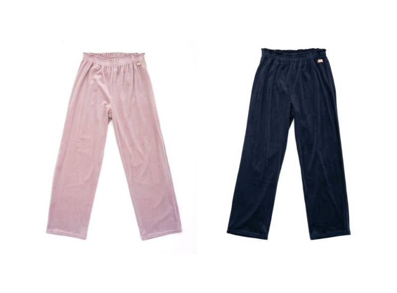 HOME by TEMPUR 鉱物の作用で着るだけでリカバリー　ベロア調ワイドパンツ