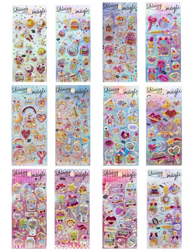 海外製　シャイニングマジックコスメカプセルラメシール　全12種　何がくるかお楽しみ