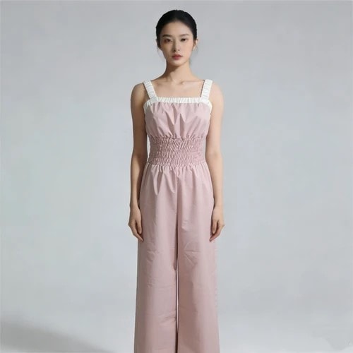 DANCEYOU　ピンク×ホワイト　サウナジャンプスーツ