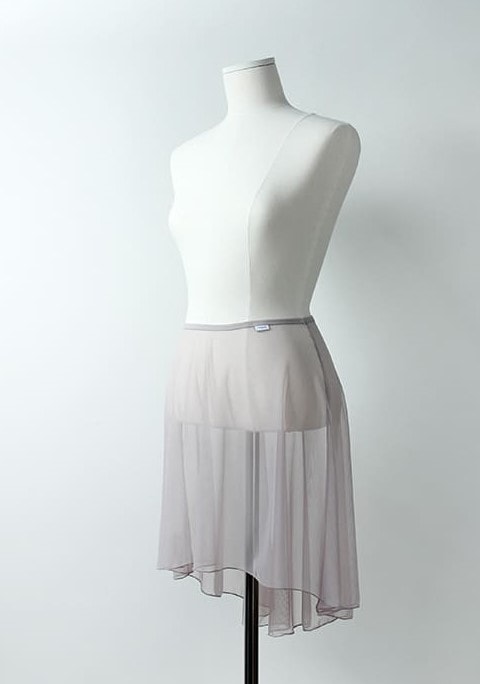 LEVDANCE 　HAZE MESH PULL-ON SKIRT ウォームグレー　Sサイズ