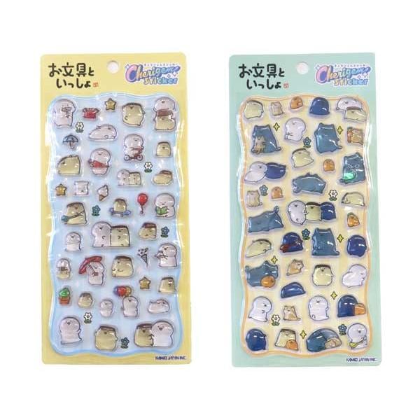 お文具といっしょ　チェリジェムステッカー　立体シール　正規品