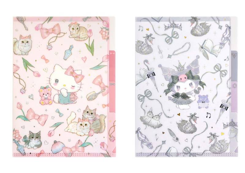 サンリオキャラクターズ×たけいみきA5サイズ3ポケットクリアファイル