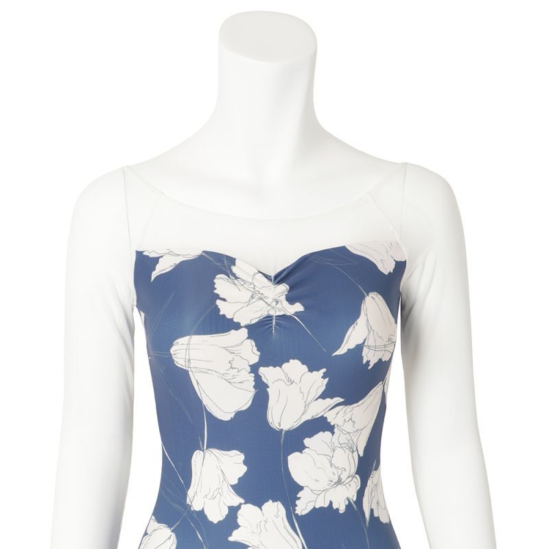 VIDA【吸汗速乾/UPF50/サラカラ生地】 　7分袖レオタード　弥生(YAYOI)