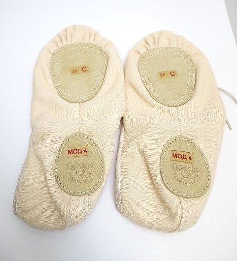 【在庫ある限り】Grishko スプリットソールキャンバスバレエシューズ　モデル4 03004C