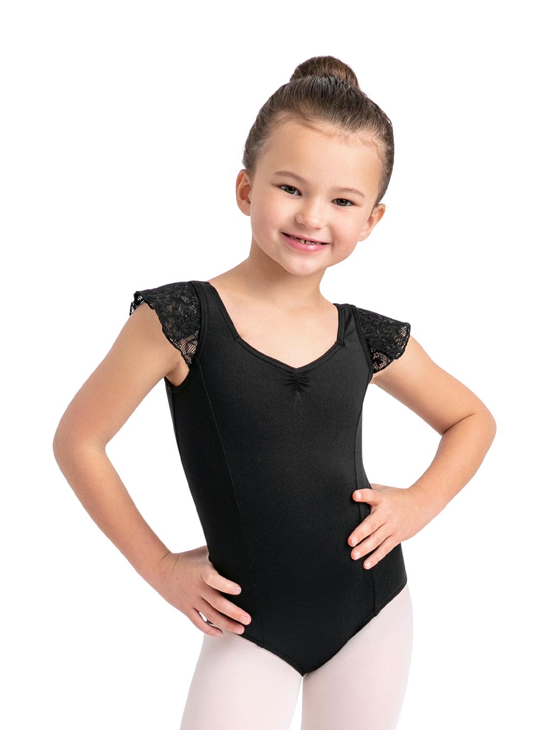 kids CAPEZIO フローラルレーススリーブレオタード　11731C