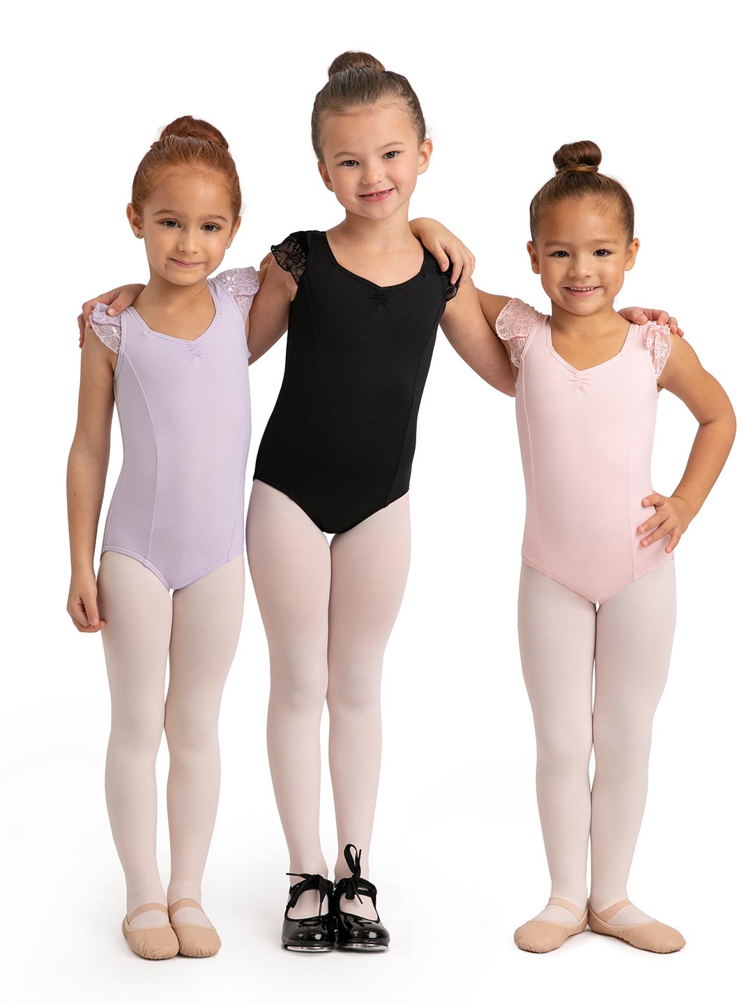 kids CAPEZIO フローラルレーススリーブレオタード　11731C