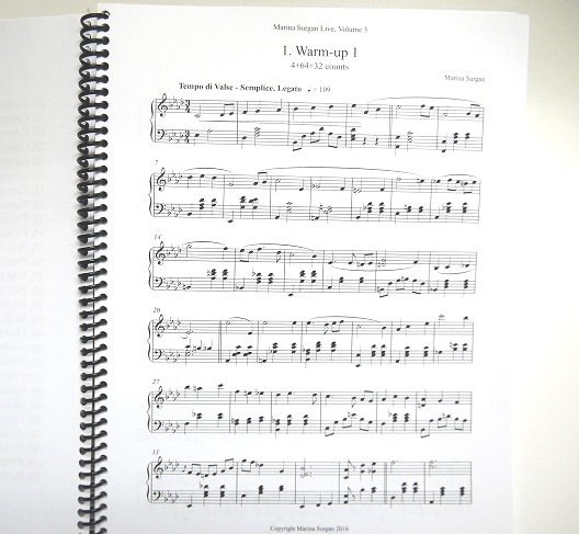 ピアノ楽譜　Marina Surgan － Live3　(マリナ・サーガン)