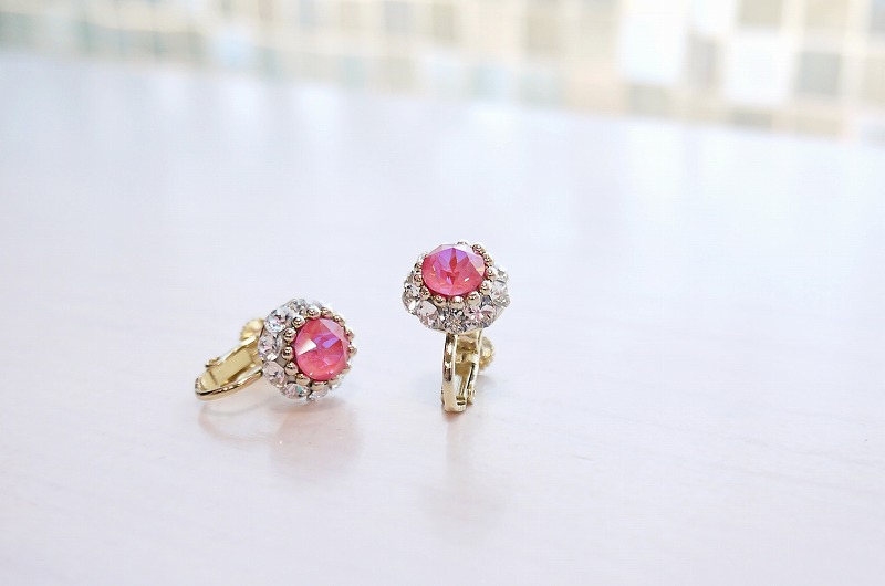 ～Atelier Petite Rose～　スワロフスキーイヤリング　“Rose”