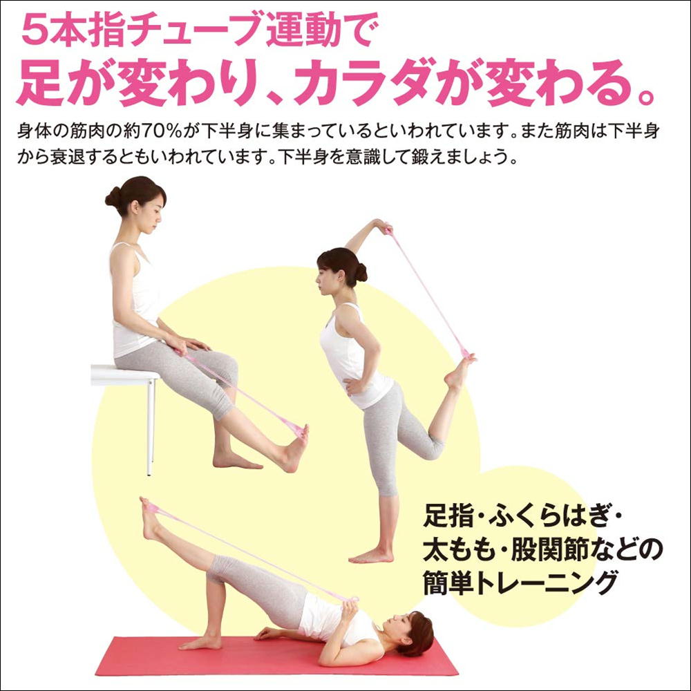 ガイドブック付き　レッグストレッチチューブ　　HARD、　SOFT