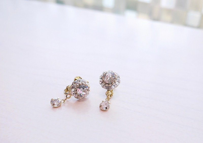 ~Atelier Petite Rose ~ スワロフスキーイヤリング “Aurora”