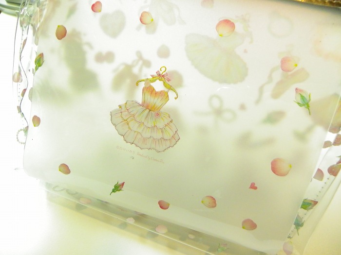 たけいみき　発表会の道具入れや旅行にも！マチ付きクリアポーチLサイズ　（CP-15072）