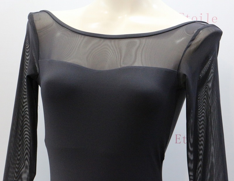 【LULLI Dancewear】　メッシュスリーブレオタード　7分袖　“Iris”