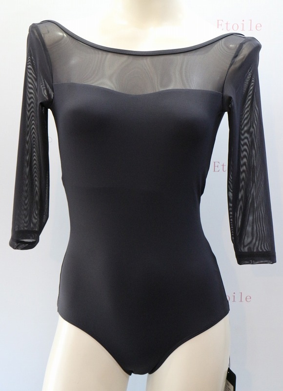 【LULLI Dancewear】　メッシュスリーブレオタード　7分袖　“Iris”