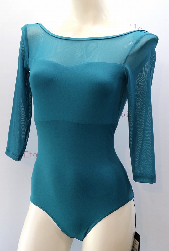 【LULLI Dancewear】　メッシュスリーブレオタード　7分袖　“Iris”