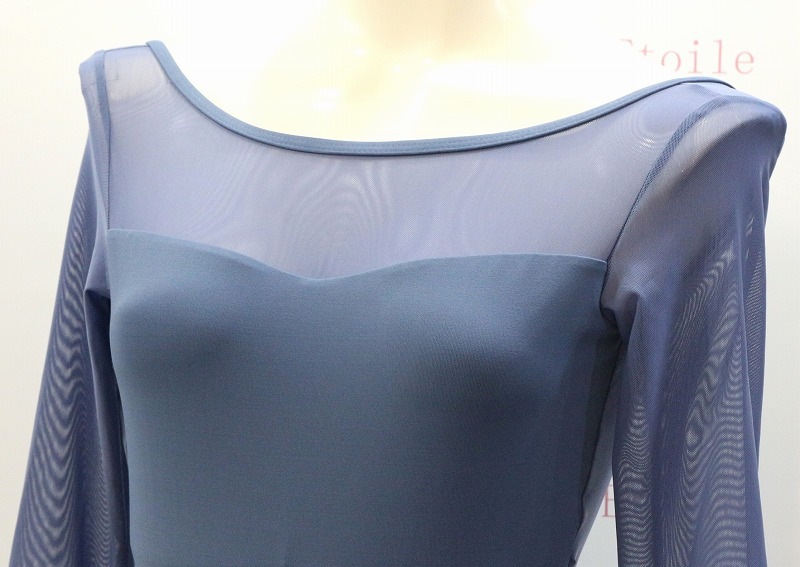 【LULLI Dancewear】　メッシュスリーブレオタード　7分袖　“Iris”