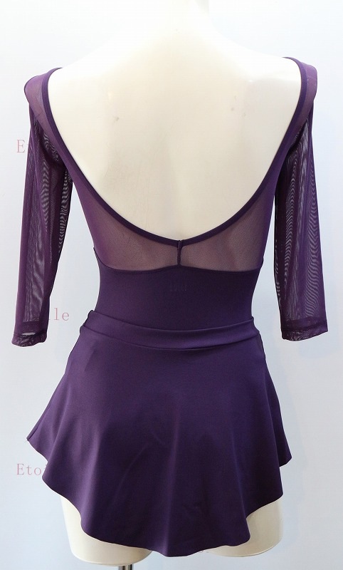 【LULLI Dancewear】　メッシュスリーブレオタード　7分袖　“Iris”