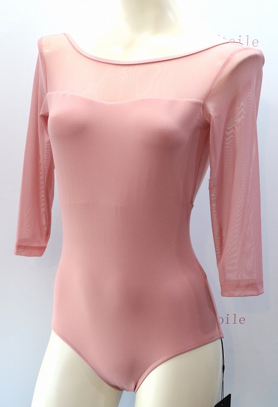 【LULLI Dancewear】　メッシュスリーブレオタード　7分袖　“Iris”