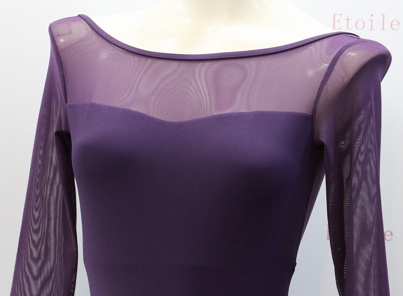 【LULLI Dancewear】　メッシュスリーブレオタード　7分袖　“Iris”
