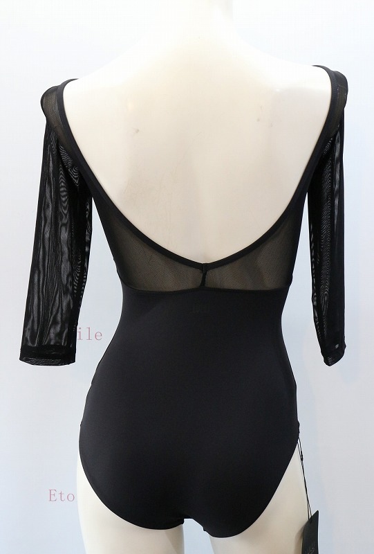 【LULLI Dancewear】　メッシュスリーブレオタード　7分袖　“Iris”