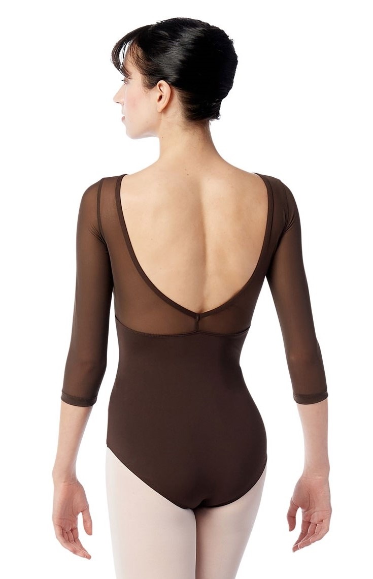 【LULLI Dancewear】　メッシュスリーブレオタード　7分袖　“Iris”