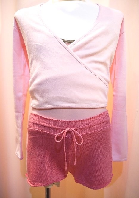 Kids/大人S～M　 repetto ジャガードロゴニットショートパンツ　DE672