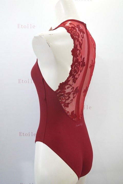 【BalletRosa】　レースメッシュジップレオタード　ESTHER