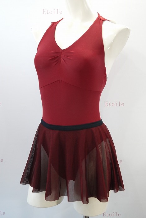 【BalletRosa】　レースメッシュジップレオタード　ESTHER