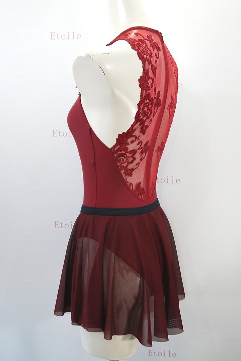 【BalletRosa】　レースメッシュジップレオタード　ESTHER