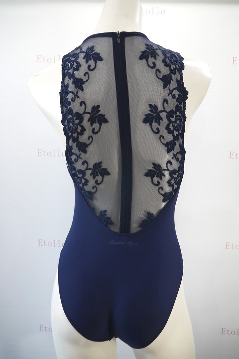【BalletRosa】　レースメッシュジップレオタード　ESTHER