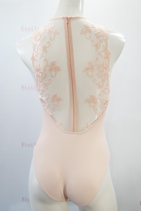 【BalletRosa】　レースメッシュジップレオタード　ESTHER