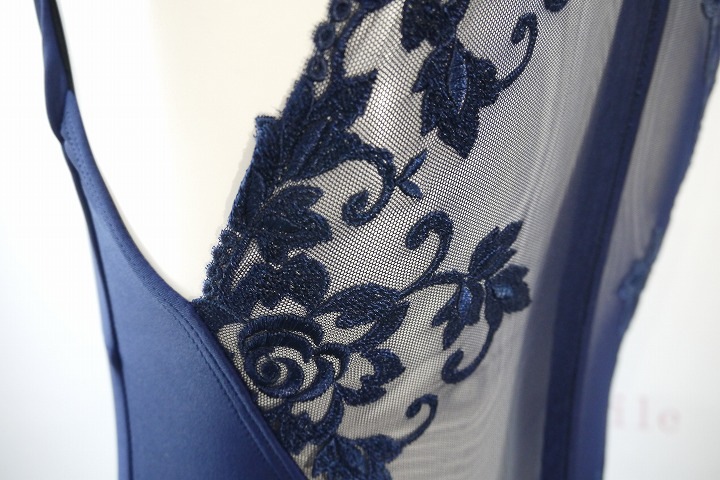 【BalletRosa】　レースメッシュジップレオタード　ESTHER