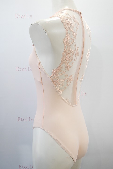 【BalletRosa】　レースメッシュジップレオタード　ESTHER