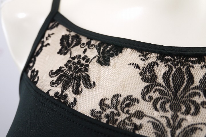 VIDA【吸汗速乾/UPF50】 千鶴1 (CHIZURU) フロッキーネットキャミソールレオタード 2369