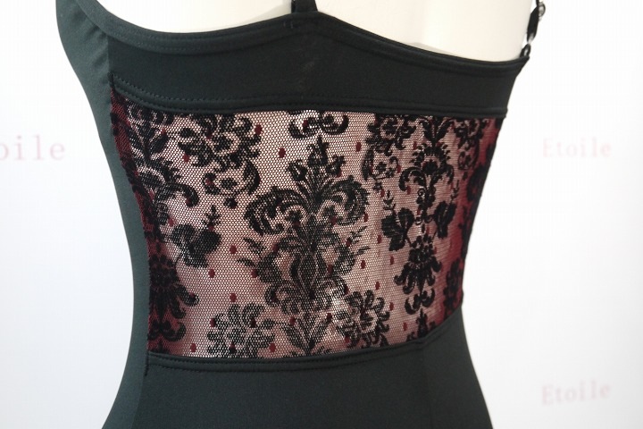 VIDA【吸汗速乾/UPF50】 千鶴1 (CHIZURU) フロッキーネットキャミソールレオタード 2369