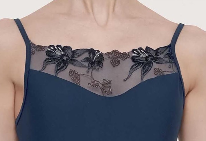 WEARMOI 　フローラル刺繍レースキャミソールレオタード　JASMIN