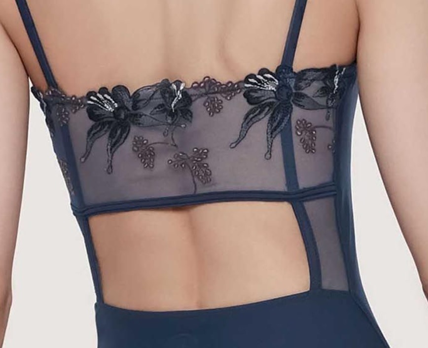 WEARMOI 　フローラル刺繍レースキャミソールレオタード　JASMIN