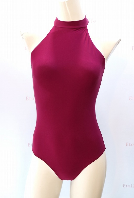 Ballet Rosa】 レーザーカットフローラルホルターネックレオタード VIA